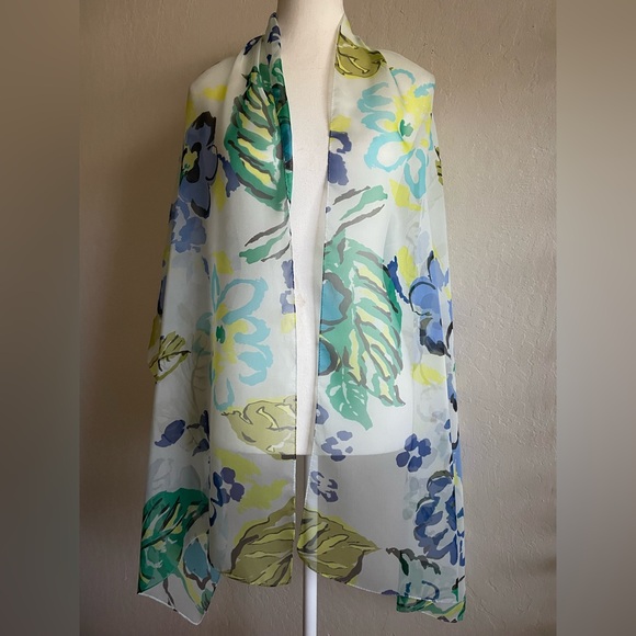 Vintage Accessories - Chiffon floral scarf